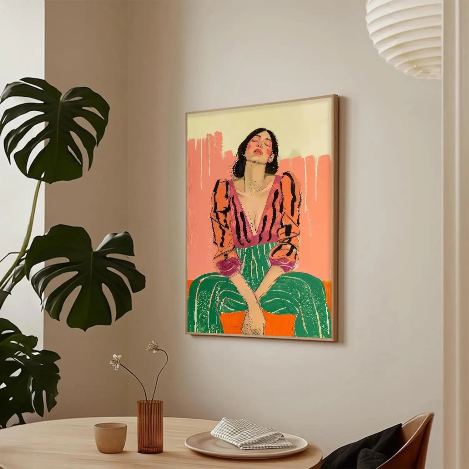 Southwestern Abstract Female Portrait on Canvas Painting