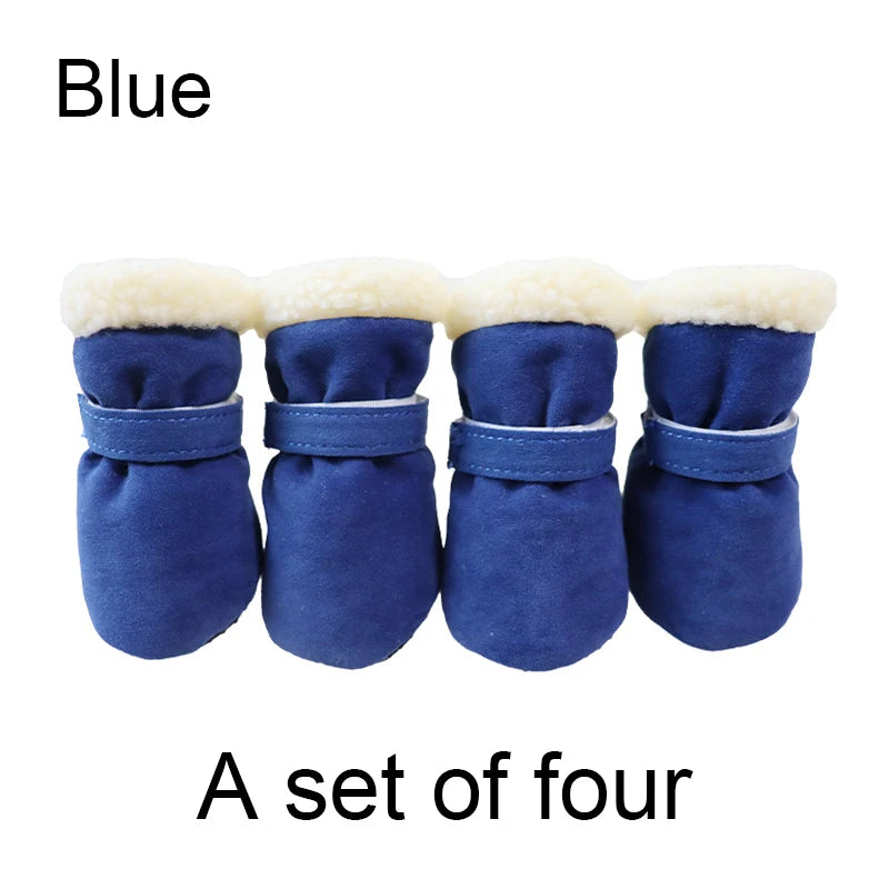 4pcs Winter Snow Boots for Dogs