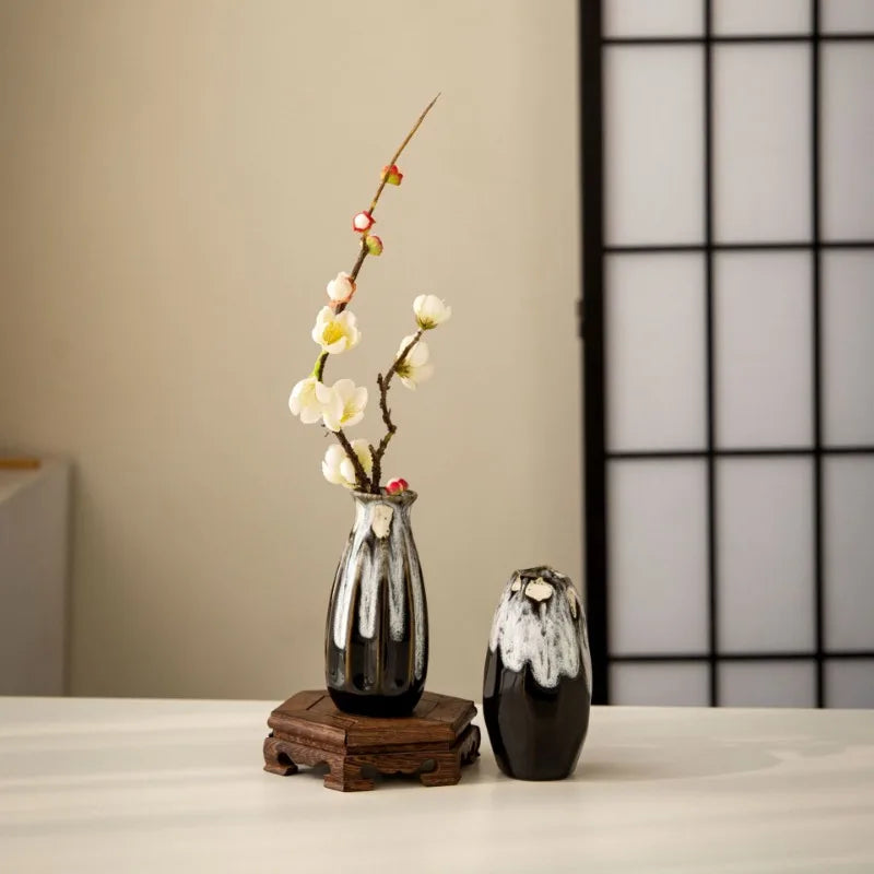 Handmade Japanese Retro Ceramic Kiln Glazed Vase
