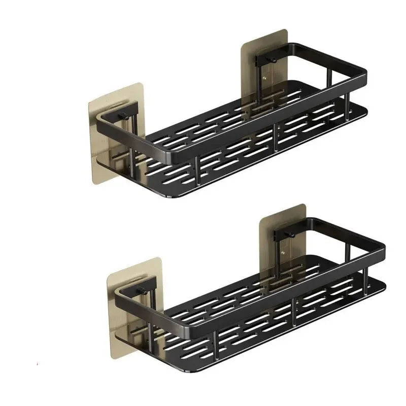 Shower Straight or Corner Shelves; No-Drill Wall Mount