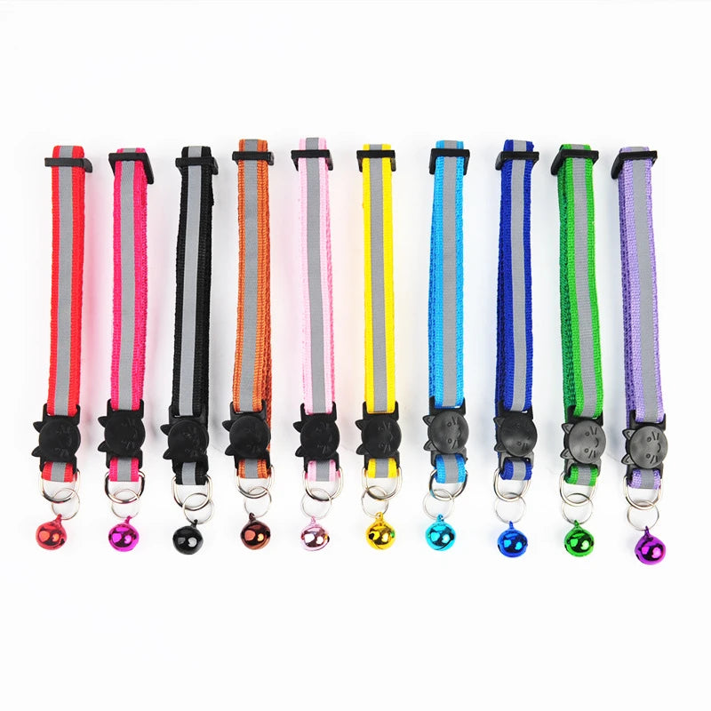 Reflective Cat Bell Collars, Adjustable