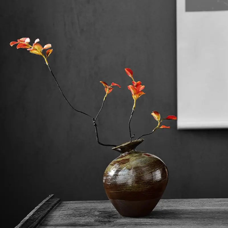 Vintage Japanese Ceramic Abstract Vases