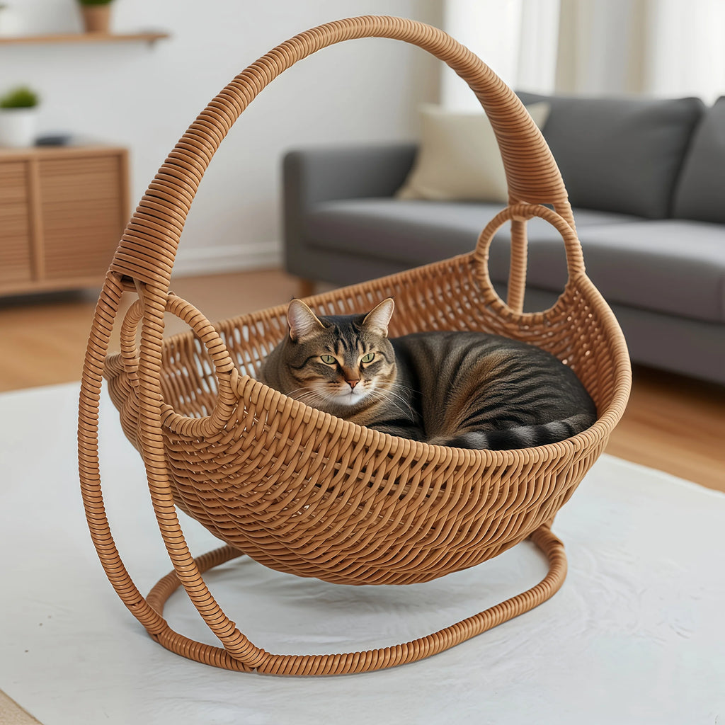 Rattan Hammock Indoor Hanging Cat Bed