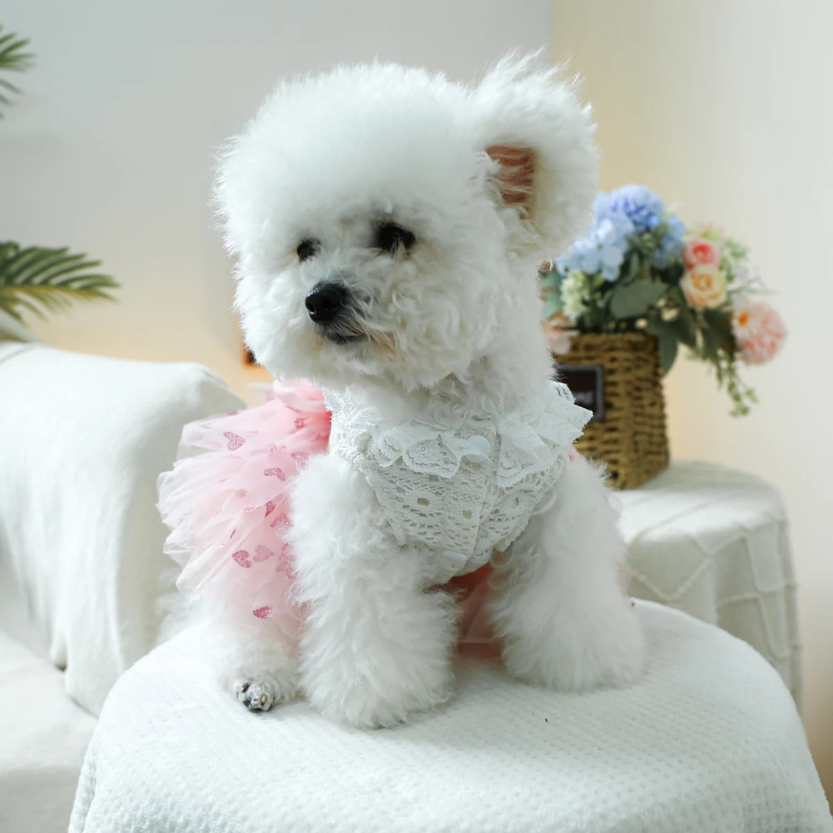 Puff Heart Pink Skirt Wedding/Princess Dress
