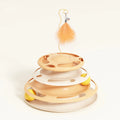 Flying Saucer Cat Toy; Food, Treat Feeder