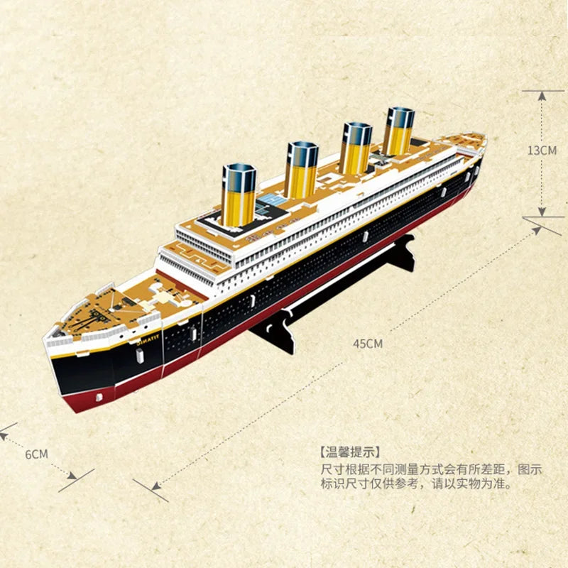 3D Titanic Ship Model Puzzle