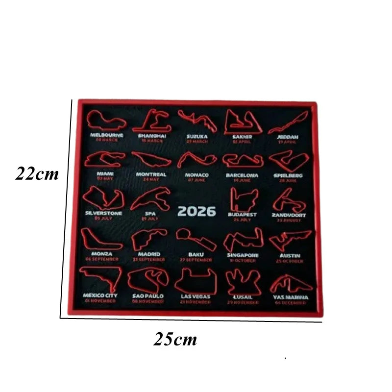 2026 F1 Racing Map Poster Print