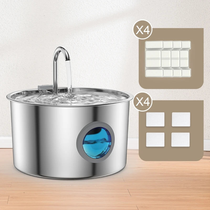 Stainless Steel Auto Pet Water Fountain;108oz