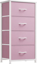 Sturdy Organizer, Durable Fabric Drawers, Steel Frame; Wood Top