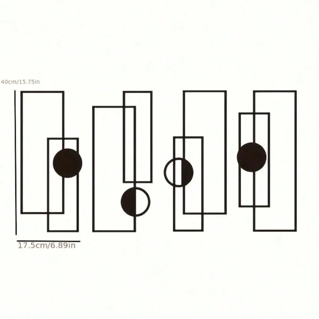 4-Piece Modern Textured Metal Wall Art Set