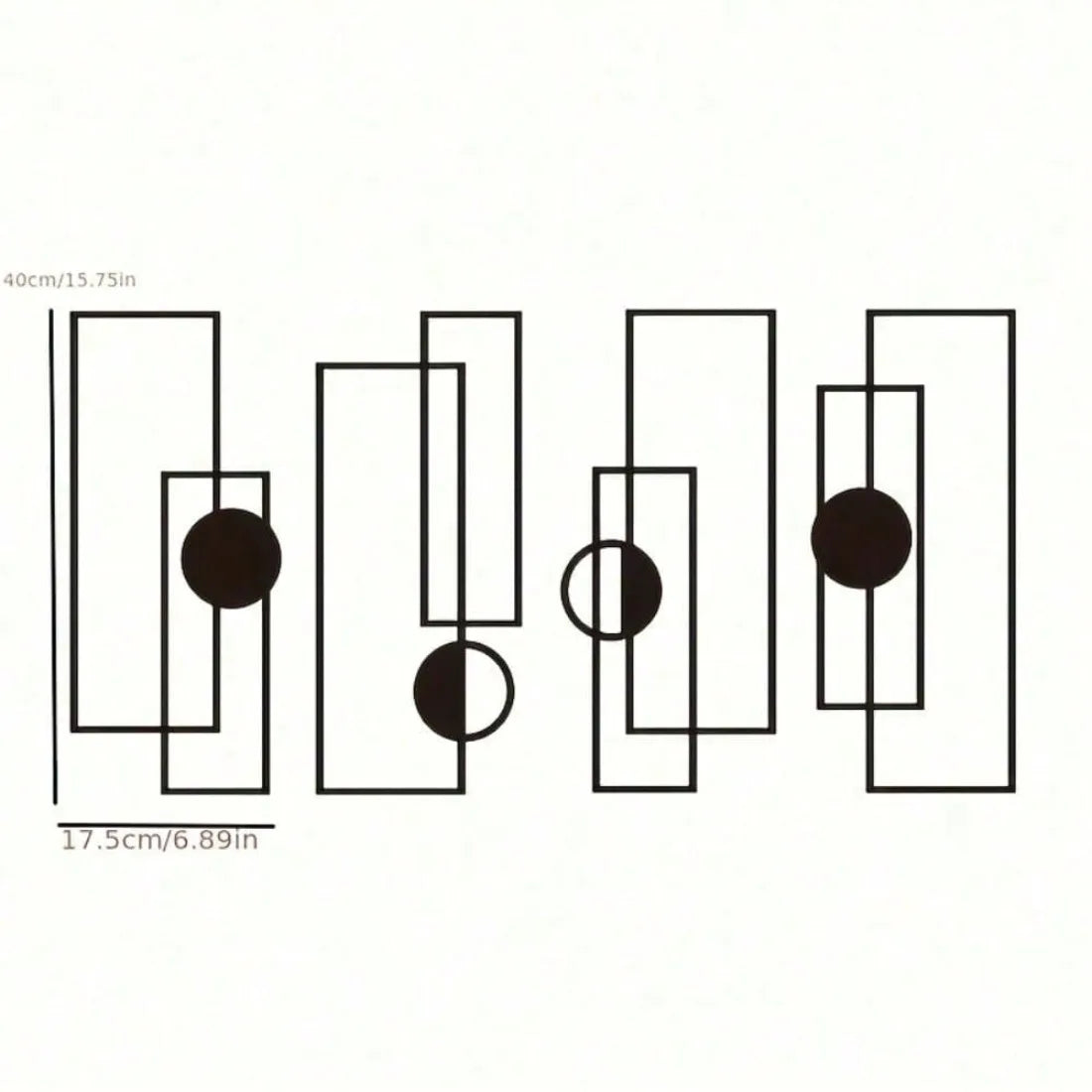 4-Piece Modern Textured Metal Wall Art Set