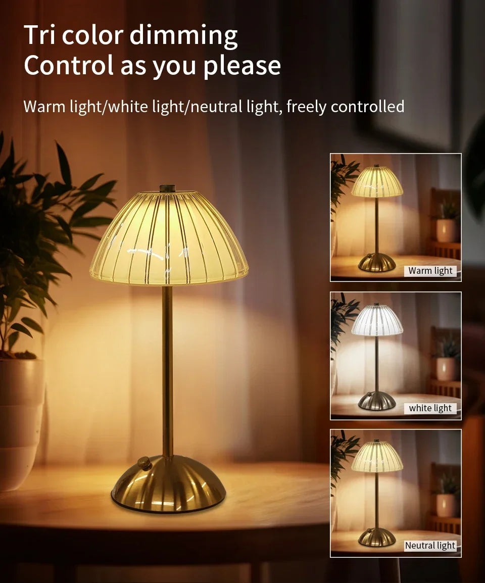 LED Table Lamp, Touch Sensor, Wireless; 4 Styles