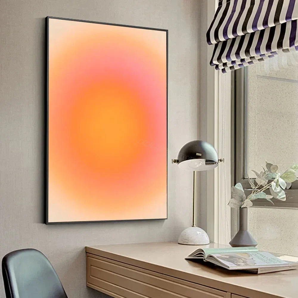 Gradient Halo Modern, Minimalist Canvas Wall Art