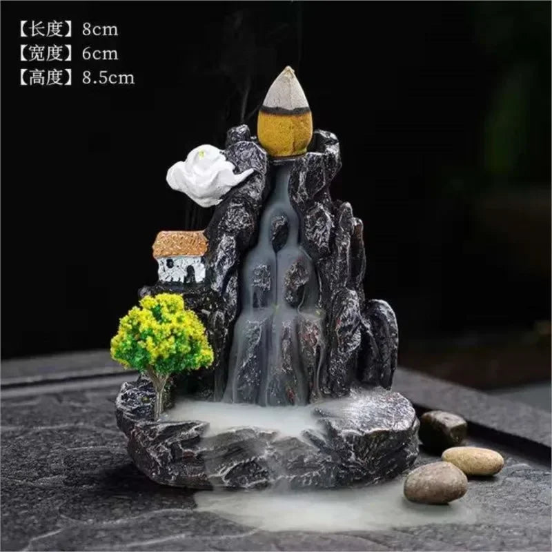 Mountains River Waterfall Backflow Aroma Incense Burner