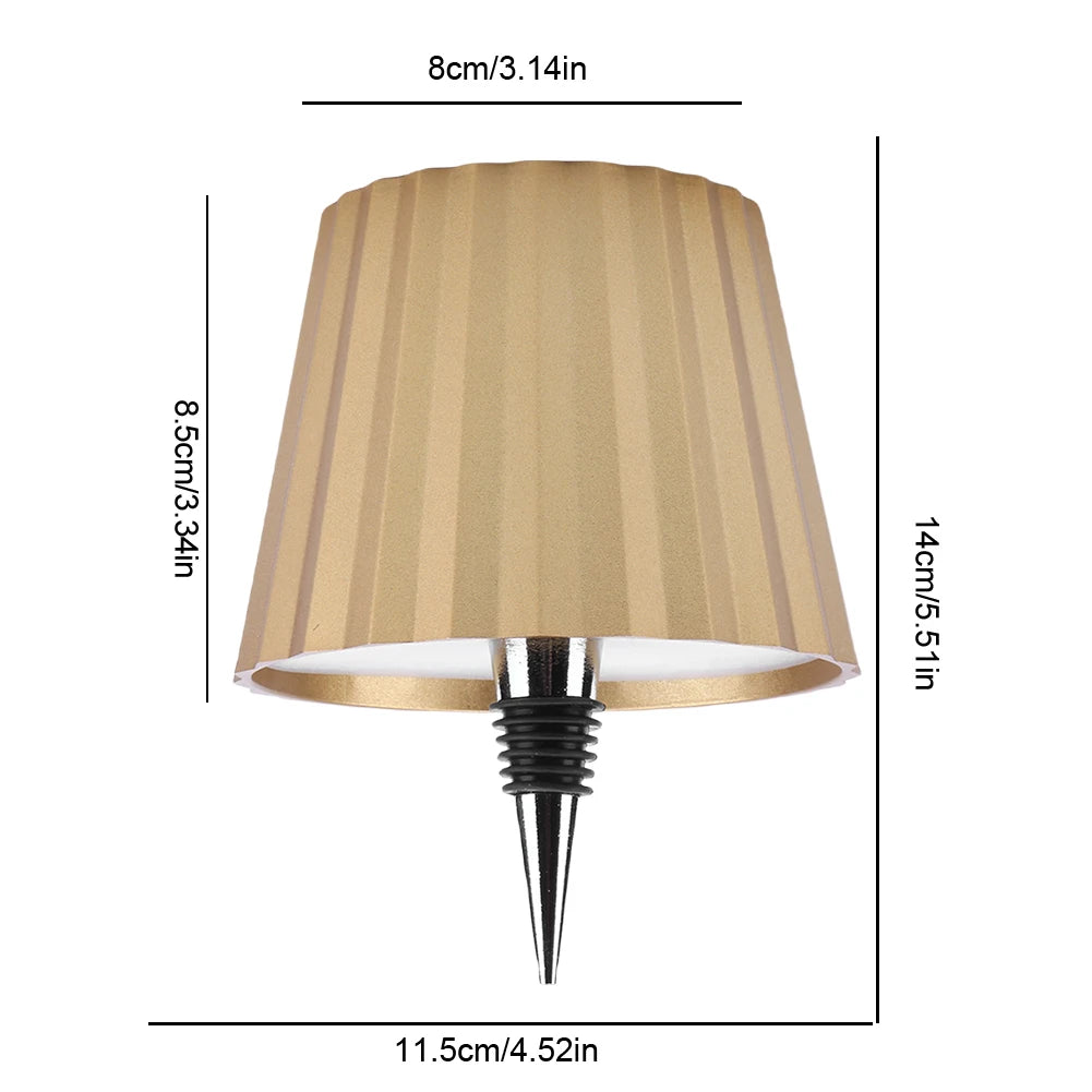 1Pcs Bottle Table Lamp, Wireless , Touch Control, 7 Styles