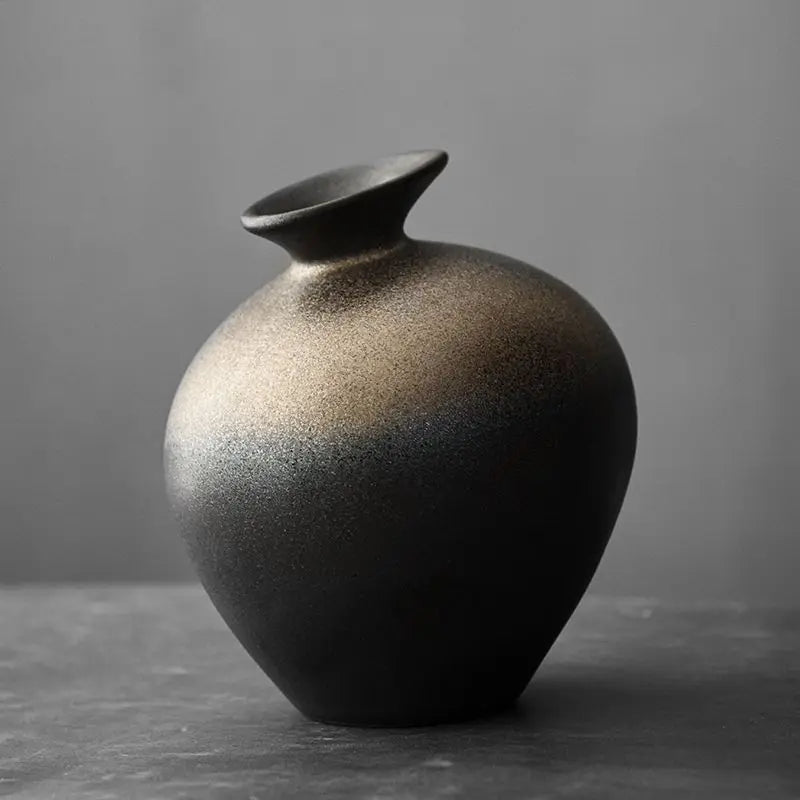 Vintage Japanese Ceramic Abstract Vases
