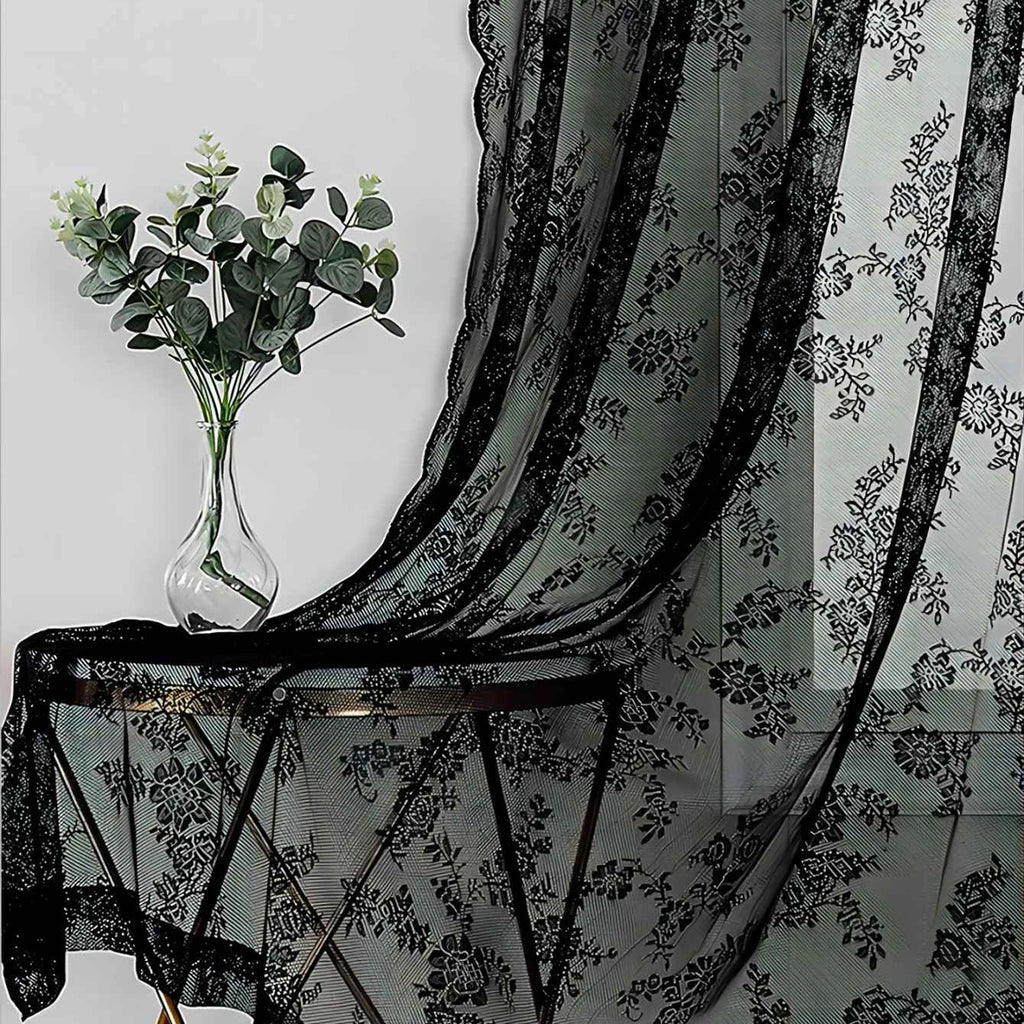 Romantic Lace Sheer Curtain; 8 Colors
