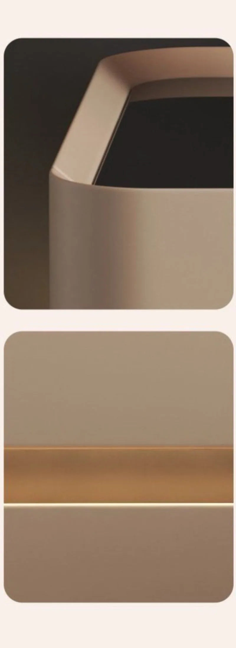 Solid Wood Sleek Modern Bedside Nightstand