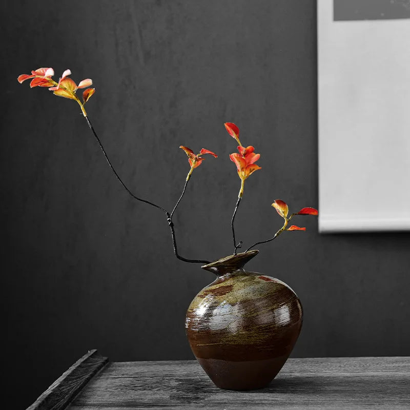 Japanese Style Abstract Pottery Vase