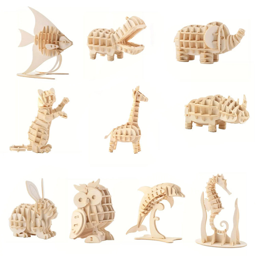 3D Puzzle Model Kit DIY Laser Cut Assembly