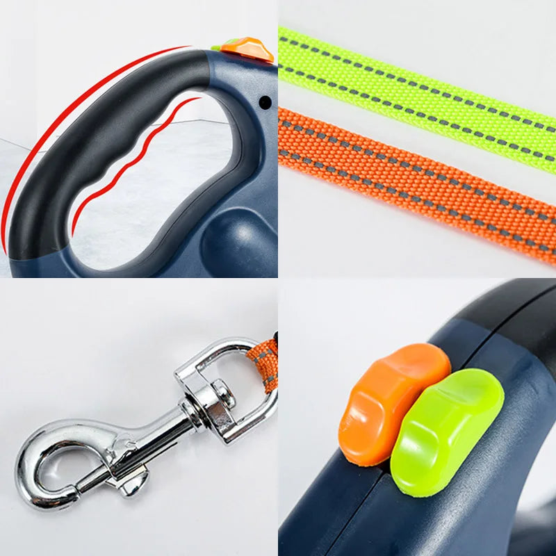 Double Head Automatic Retractable Dog Leash