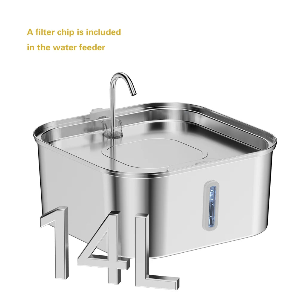 14L/7L Automatic Dog Water Fountain Stainless Steel