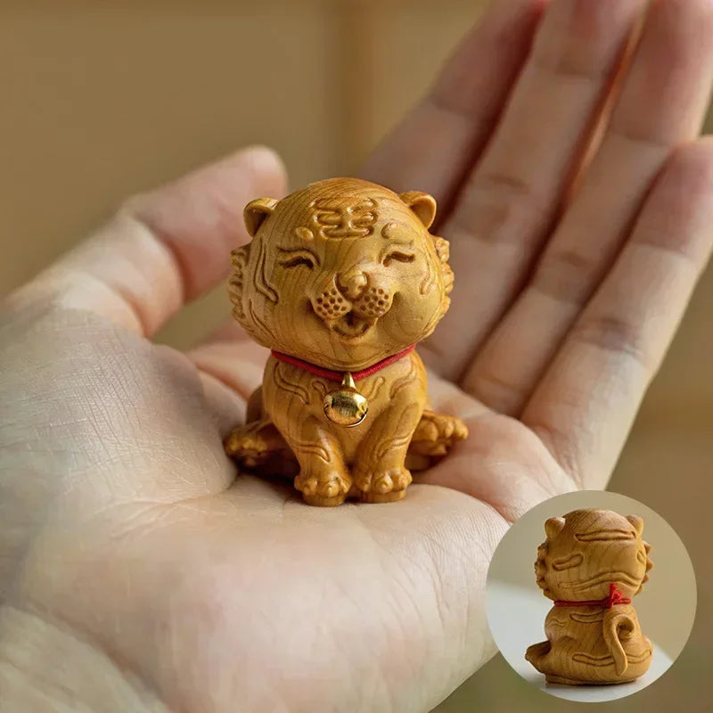 Mini Wood Carving Twelve Zodiac Ornaments