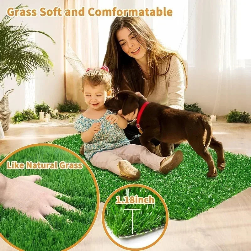 Premium Artificial Grass Pee Pad for Dogs/Pets, Washable, 4 Sizes Available