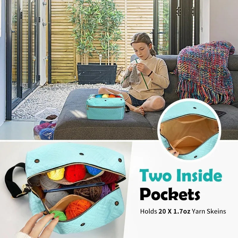 Yarn Storage Bag, Multi-Pocket