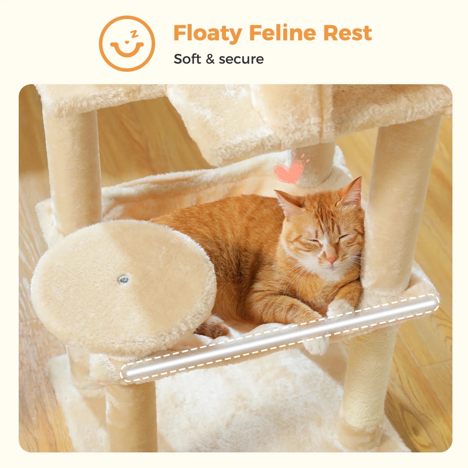 5-Level Cat Tower, 45" with Top Perch
