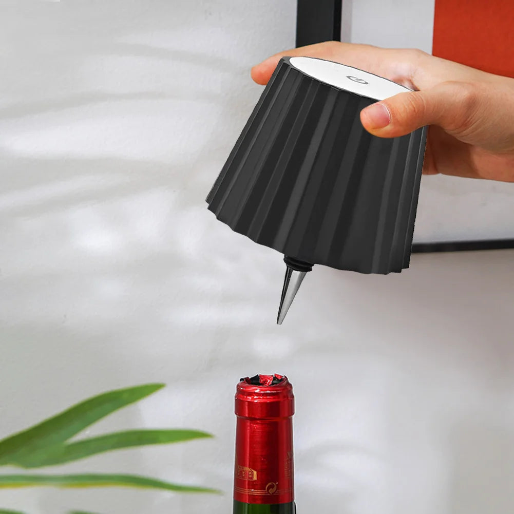 1Pcs Bottle Table Lamp, Wireless , Touch Control, 7 Styles