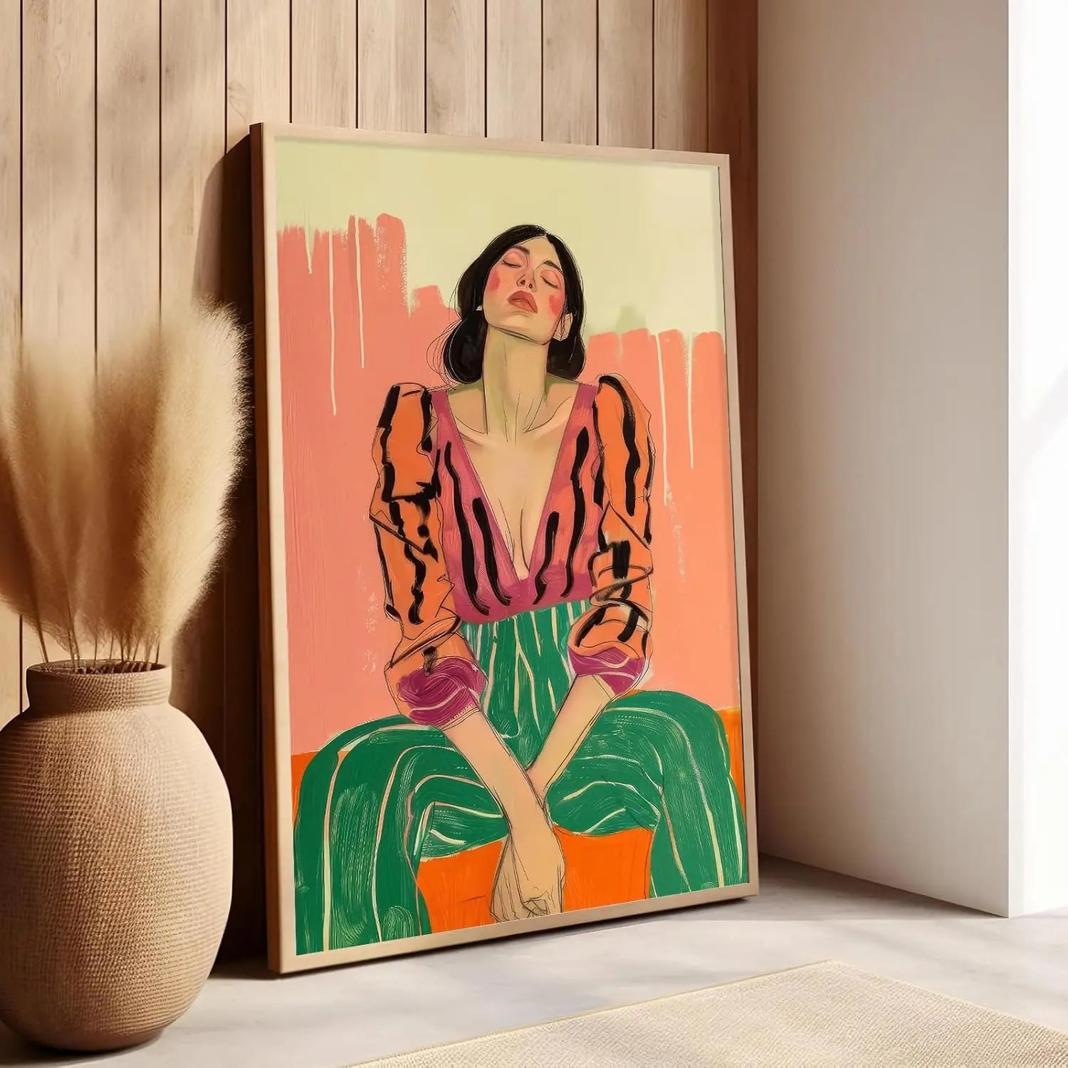 Southwestern Abstract Female Portrait on Canvas Painting