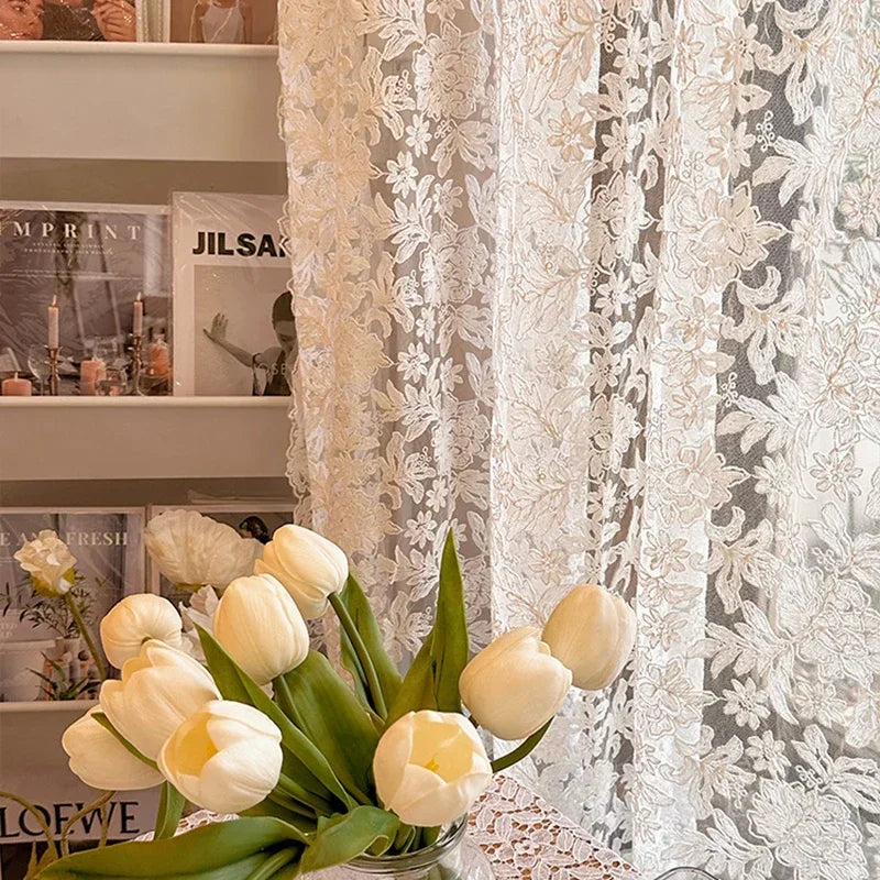 French Style Romantic Lace Tulle Window Coverings