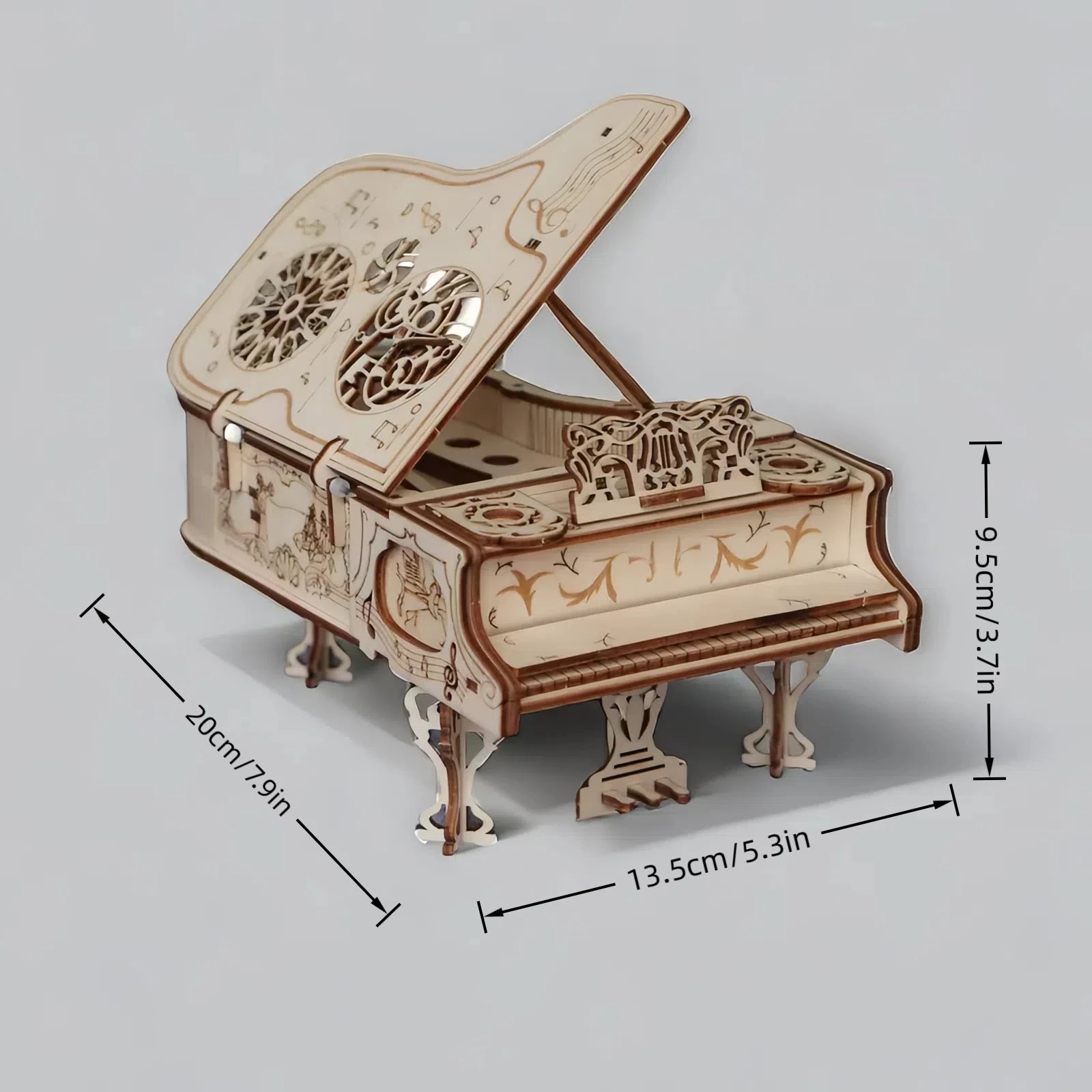 3D Wooden Puzzle for Adults Piano Model