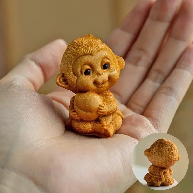 Mini Wood Carving Twelve Zodiac Ornaments