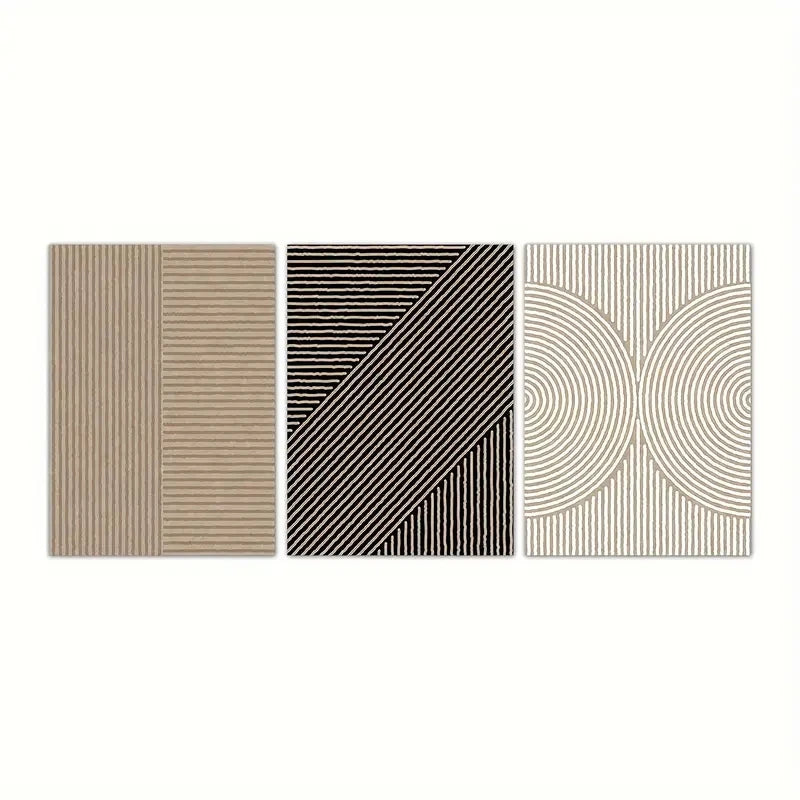 3pcs/Set Modern Abstract Line Canvas Wall Art