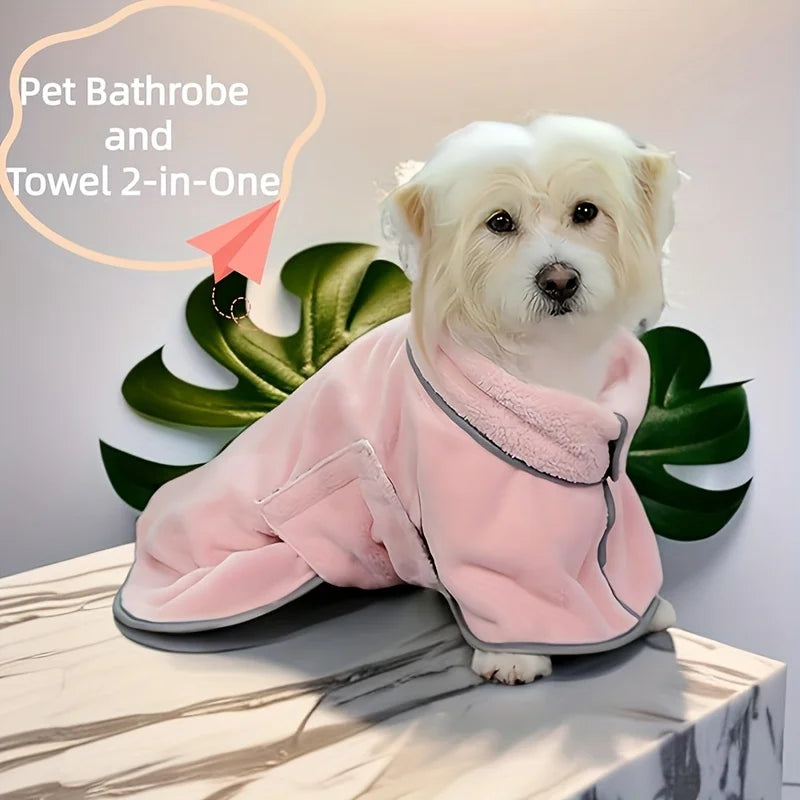 Dog Absorbent Bath Towel, Pet Bathrobe