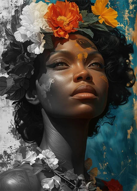 African Black Woman Wall Art Canvas Prints