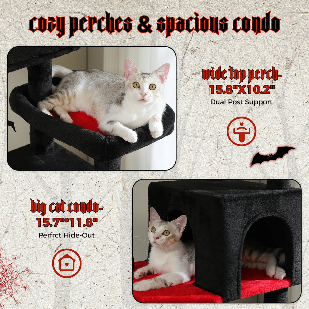 Deluxe Tall Cat Tree for Indoor Cats