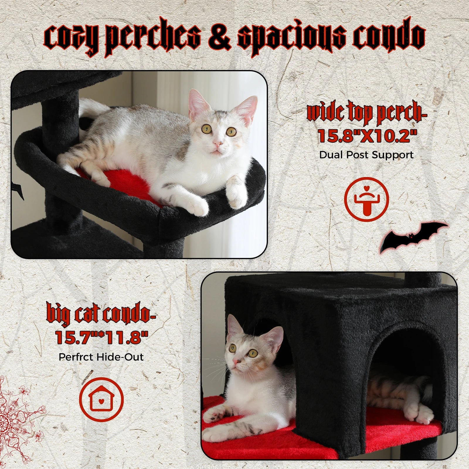 Deluxe Tall Cat Tree for Indoor Cats