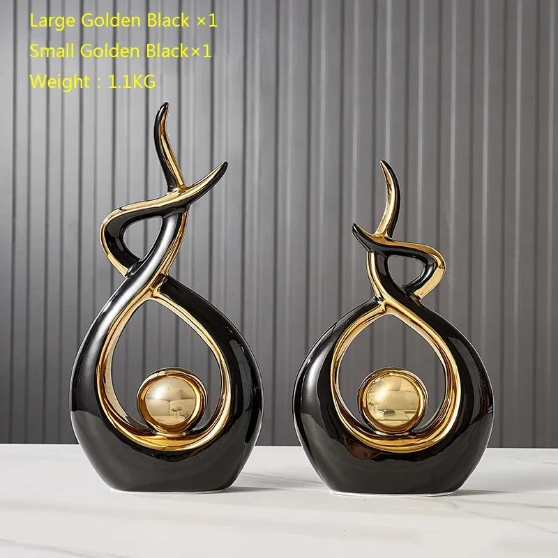 Elegant Modern Art Sculptures; Feng Shui Ornaments
