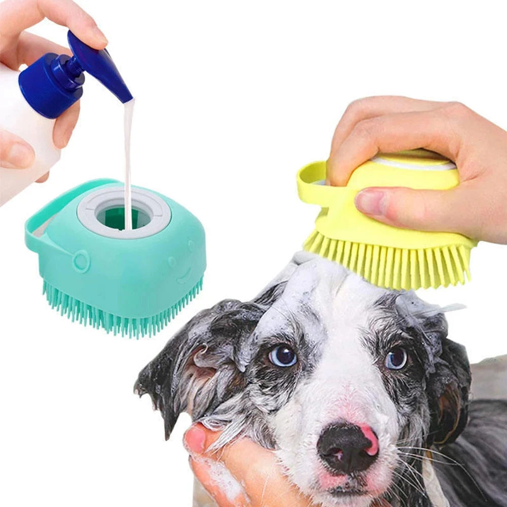 Dog `Bathtime Silicone Soapy Massage Brush