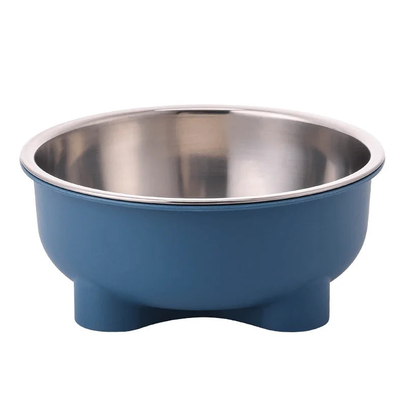 Colored Four-Legged Pet Bowl, Stainless Steel