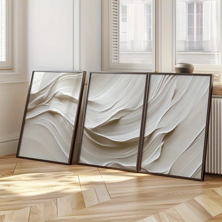 3pcs/set Neutral Wave Abstract Canvas Print