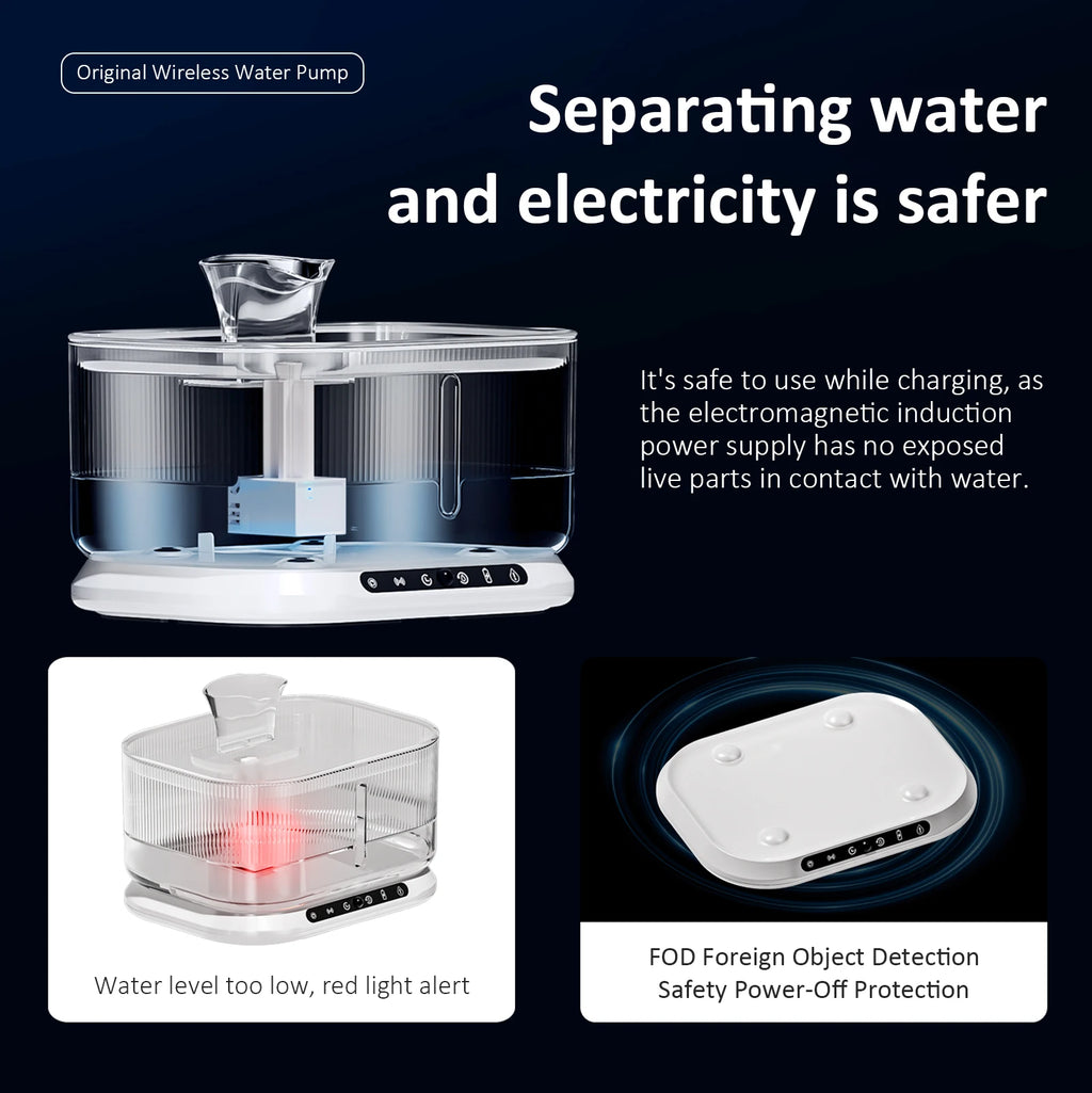 Cat LED Wireless Water Fountain, Smart Sensor