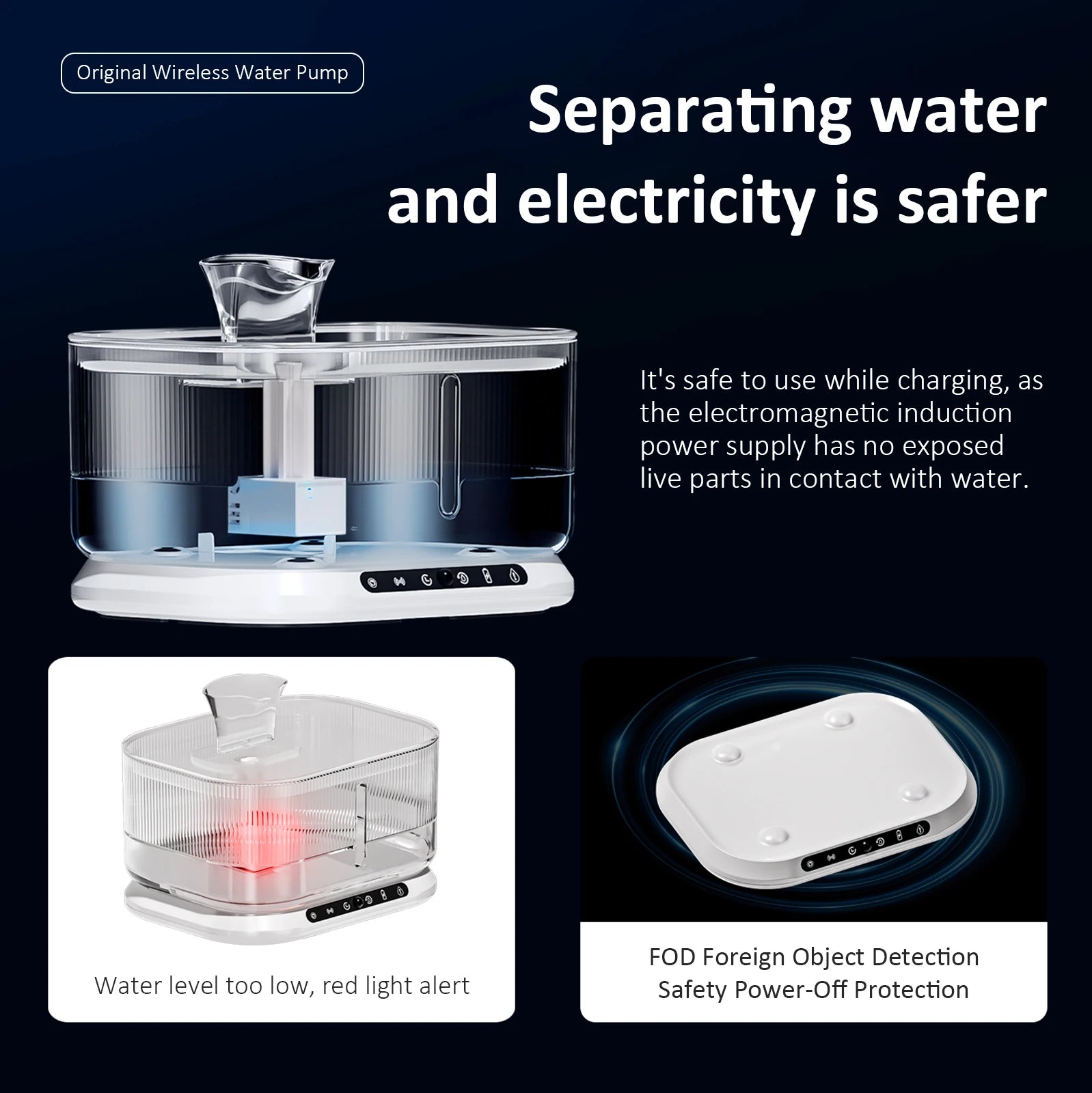 Cat LED Wireless Water Fountain, Smart Sensor