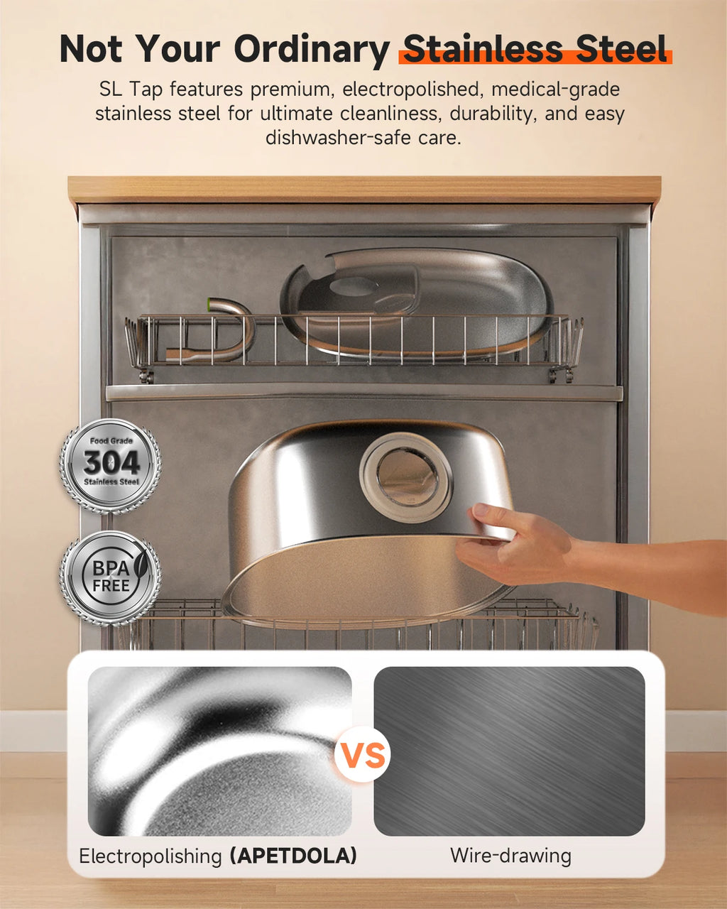 7L Dog Water Fountain, 304 Stainless Steel