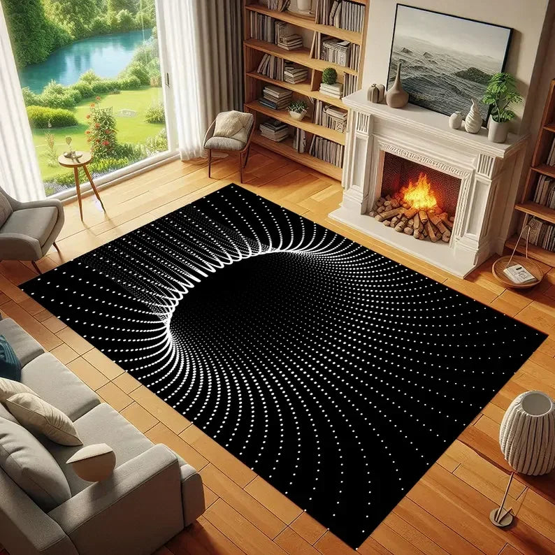 Holographic Floor Art Rug; 7 Designs & 4 Sizes