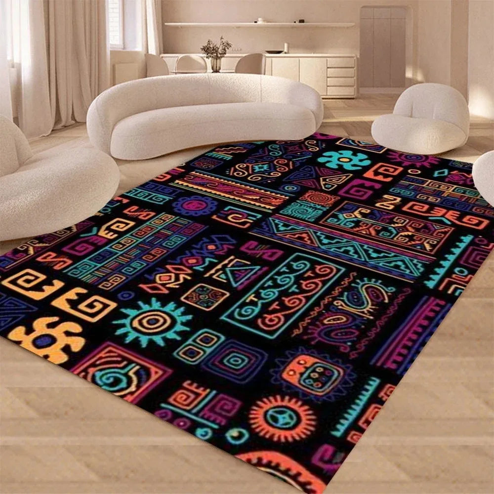 Exquisite Moroccan Retro Style Patchwork Pattern Rug
