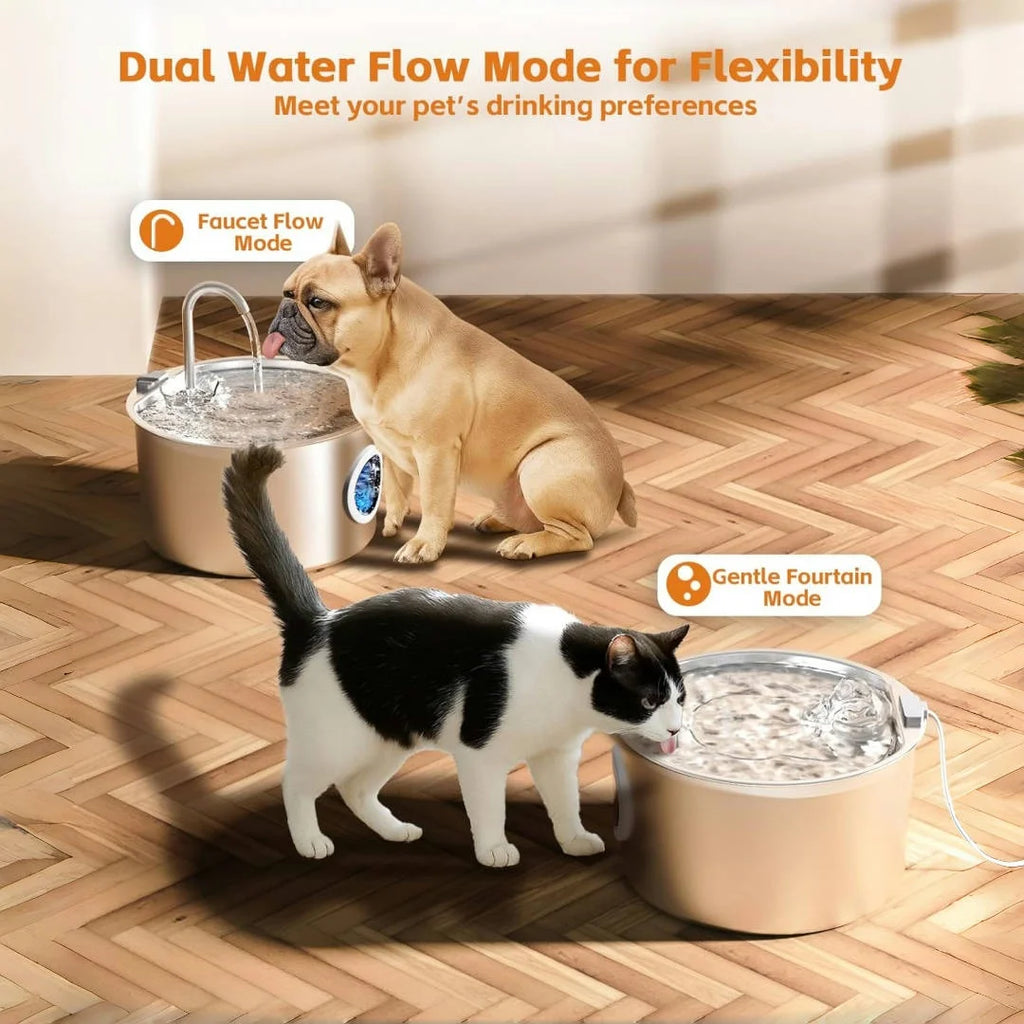 Stainless Steel Auto Pet Water Fountain;108oz
